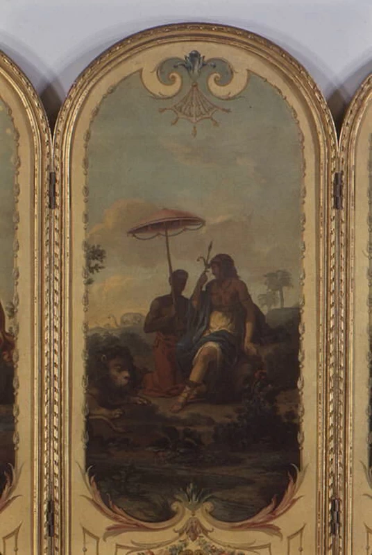 Jean Le Barbier - Divisioria a cinque ante, Metropolitan Museum of Art, New York, dettaglio 2